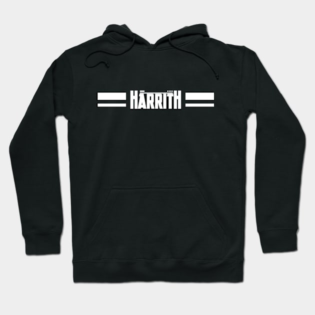 Harrith Vertical Stripe Design White | Minimalist Design for Gifts Perfect for all ages| Unisex | Black and White Hoodie by Harrith